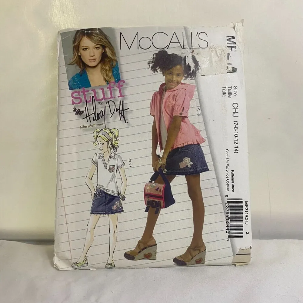 #MP211 MCCALLS PATTERN JACKET TOP SKIRT GIRLS SIZES 7 8 10 12 14 UNCUT